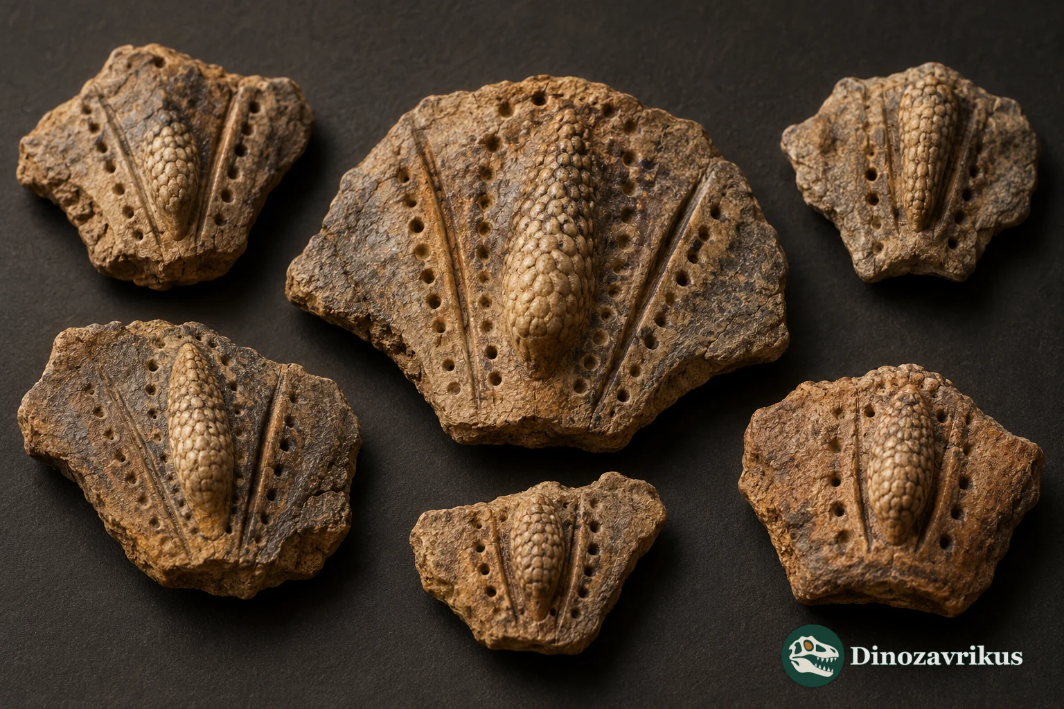 Conceptual arrangement of Parutaetus-like armour plates