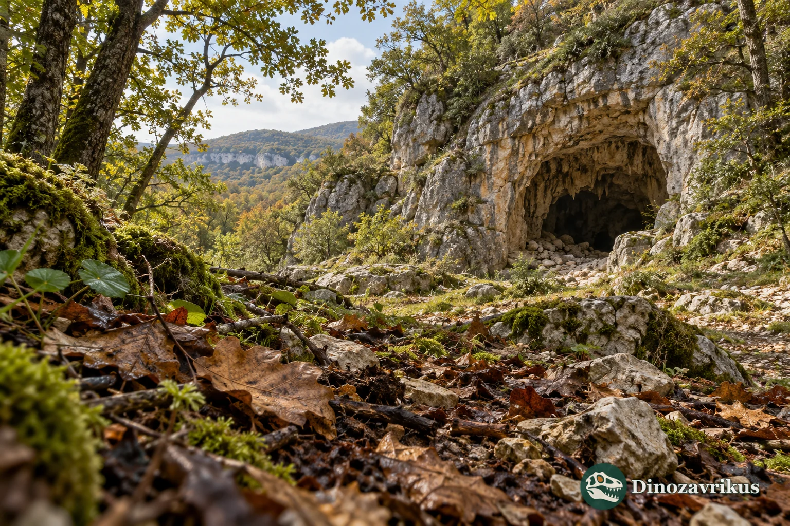 Interpretive limestone woodland near Villány