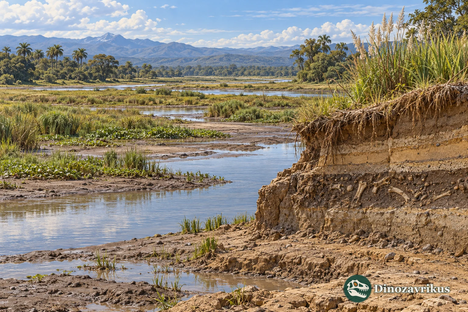 Imagined Pliocene river floodplain