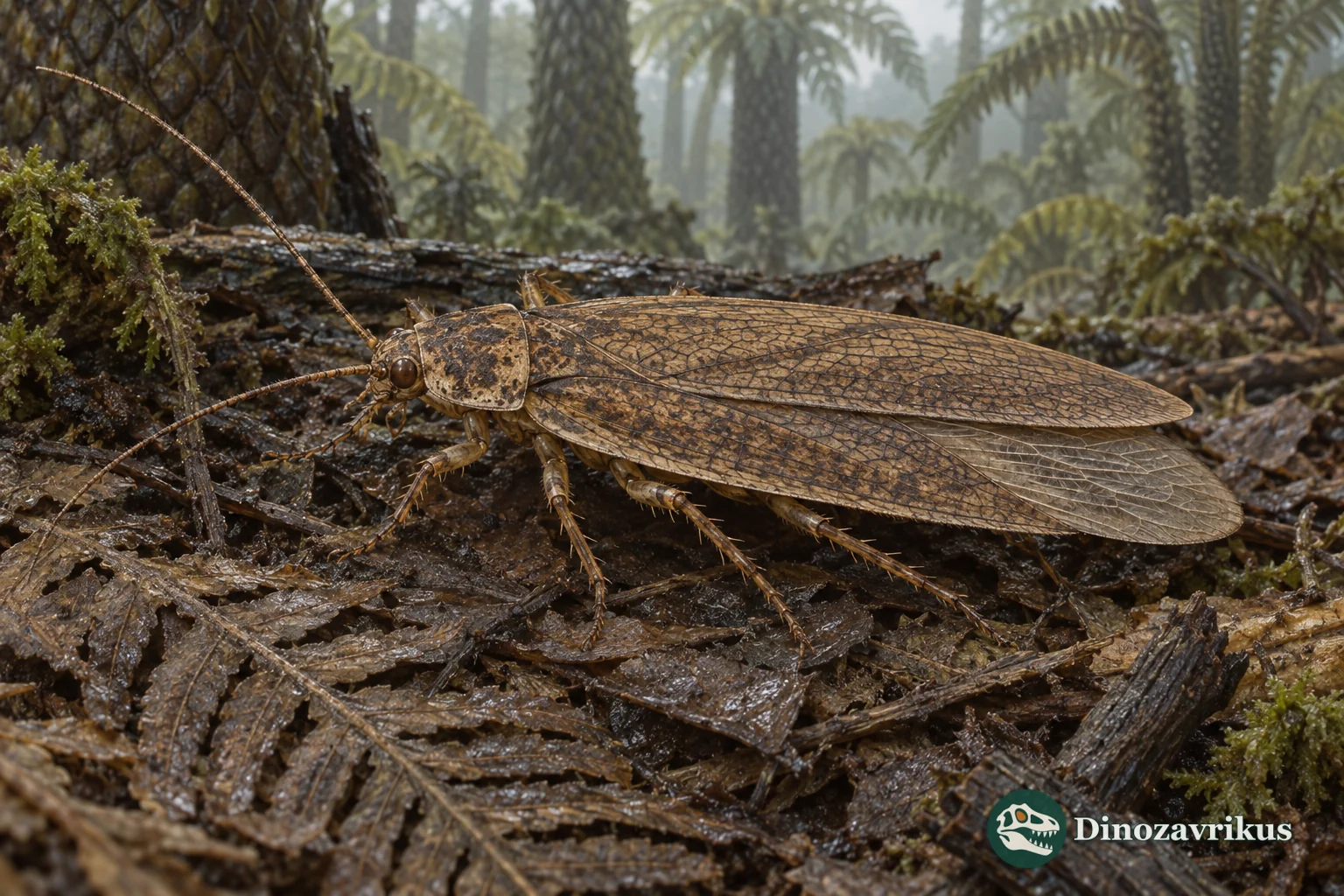 Scientific reconstruction of the Carboniferous stem dictyopteran Phyloblatta among coal-forest leaf litter