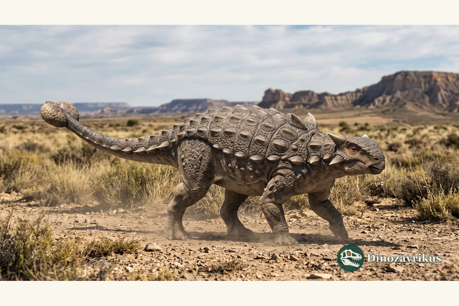 Pinacosaurus reconstructed in a Late Cretaceous landscape of Mongolia