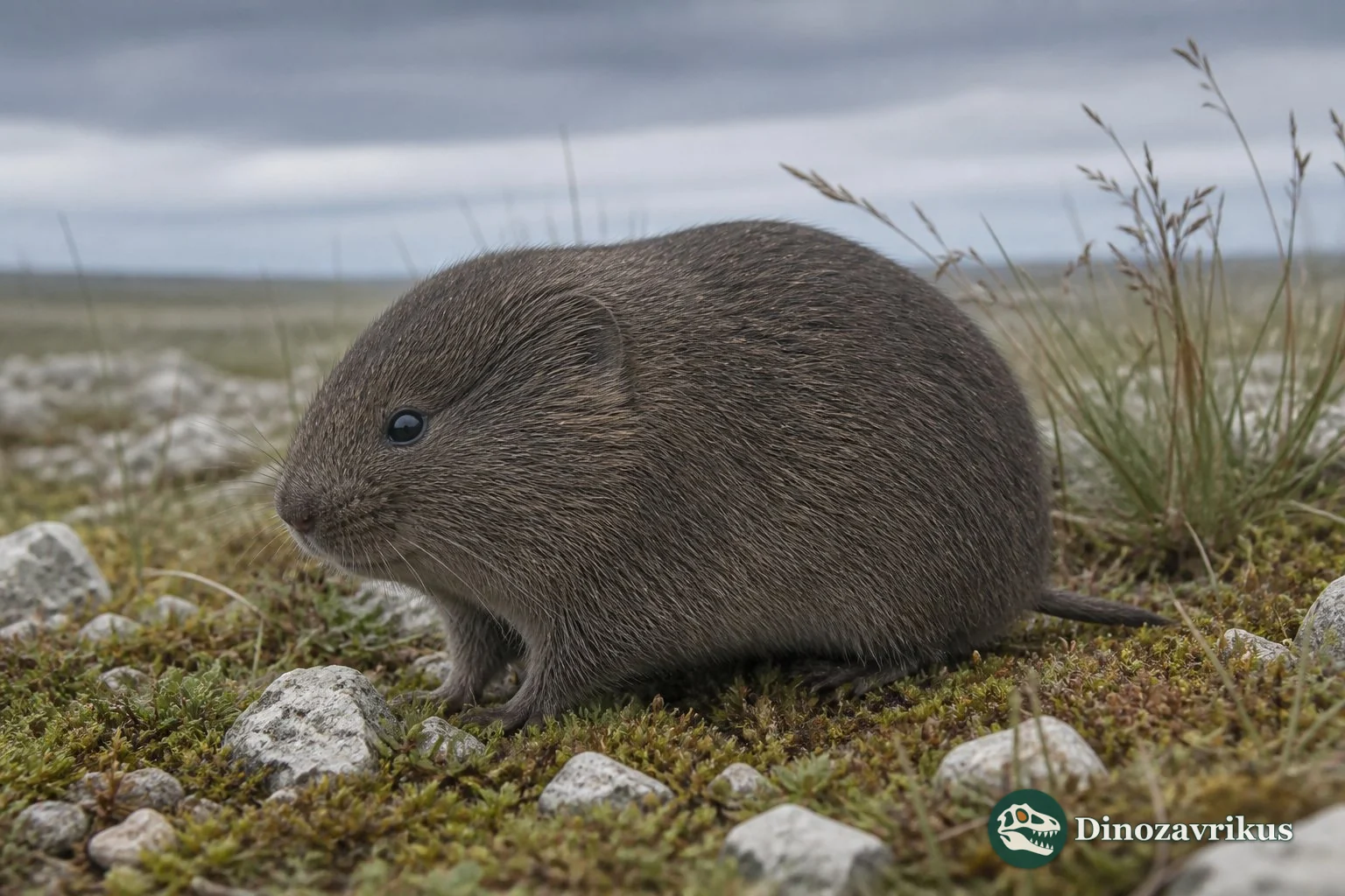 Pliomys vole near the limestone entrance of El Mirón Cave in Spain