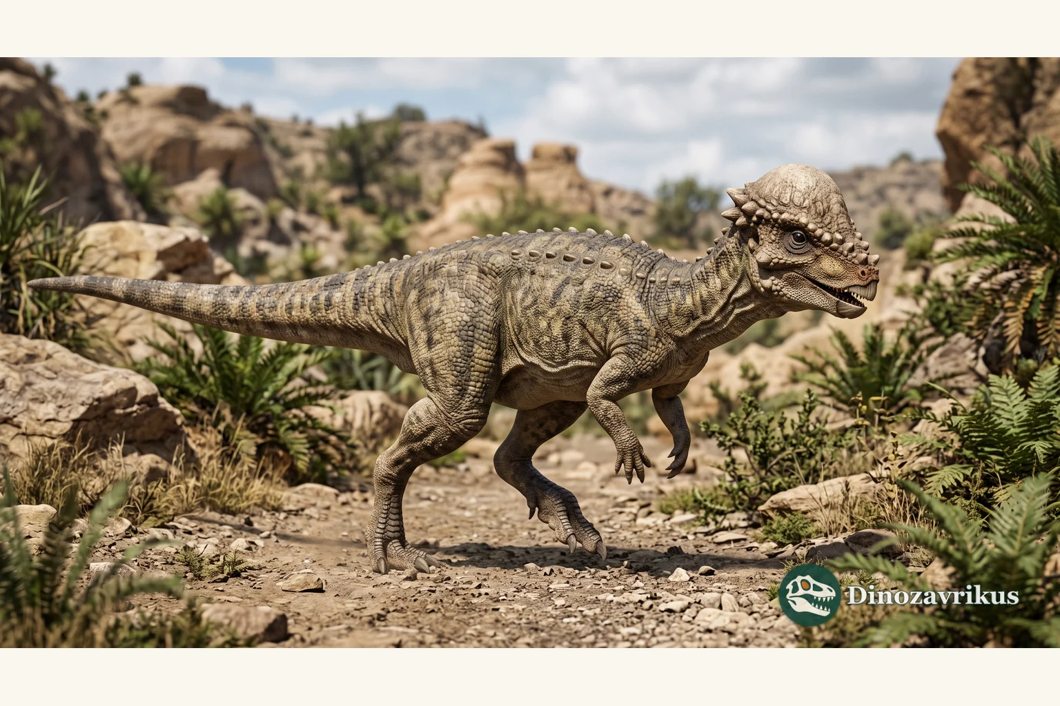 Prenocephale reconstructed on a Late Cretaceous Mongolian floodplain