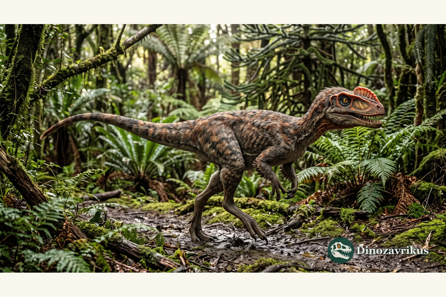 Proceratosaurus reconstructed in a Middle Jurassic English landscape