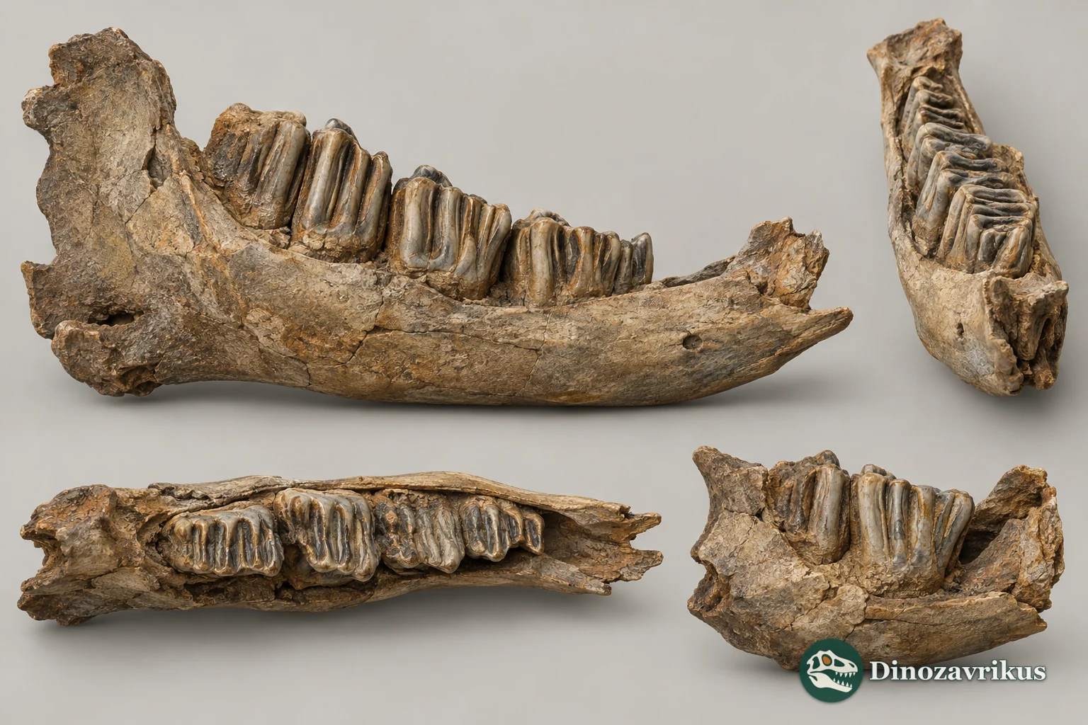 Conceptual comparison of fossil giant rat-kangaroo jaws and teeth