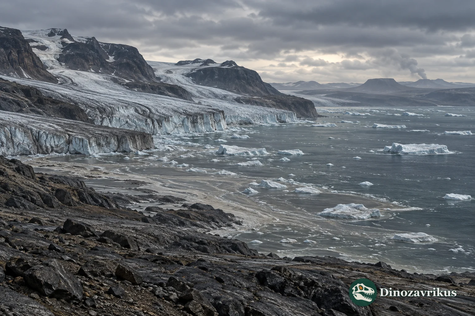 Palaeoproterozoic glaciers meeting a dark ocean on a vegetation-free coast