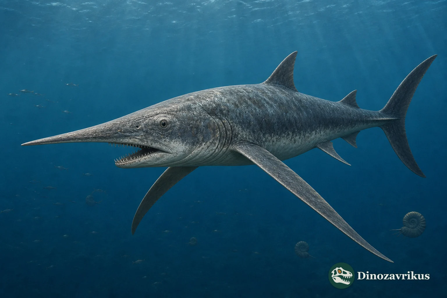 Reconstruction of Protosphyraena, a toothed Cretaceous pachycormiform fish