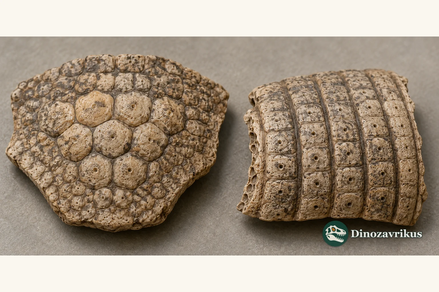 Interpretive comparison of fixed and movable armadillo osteoderms