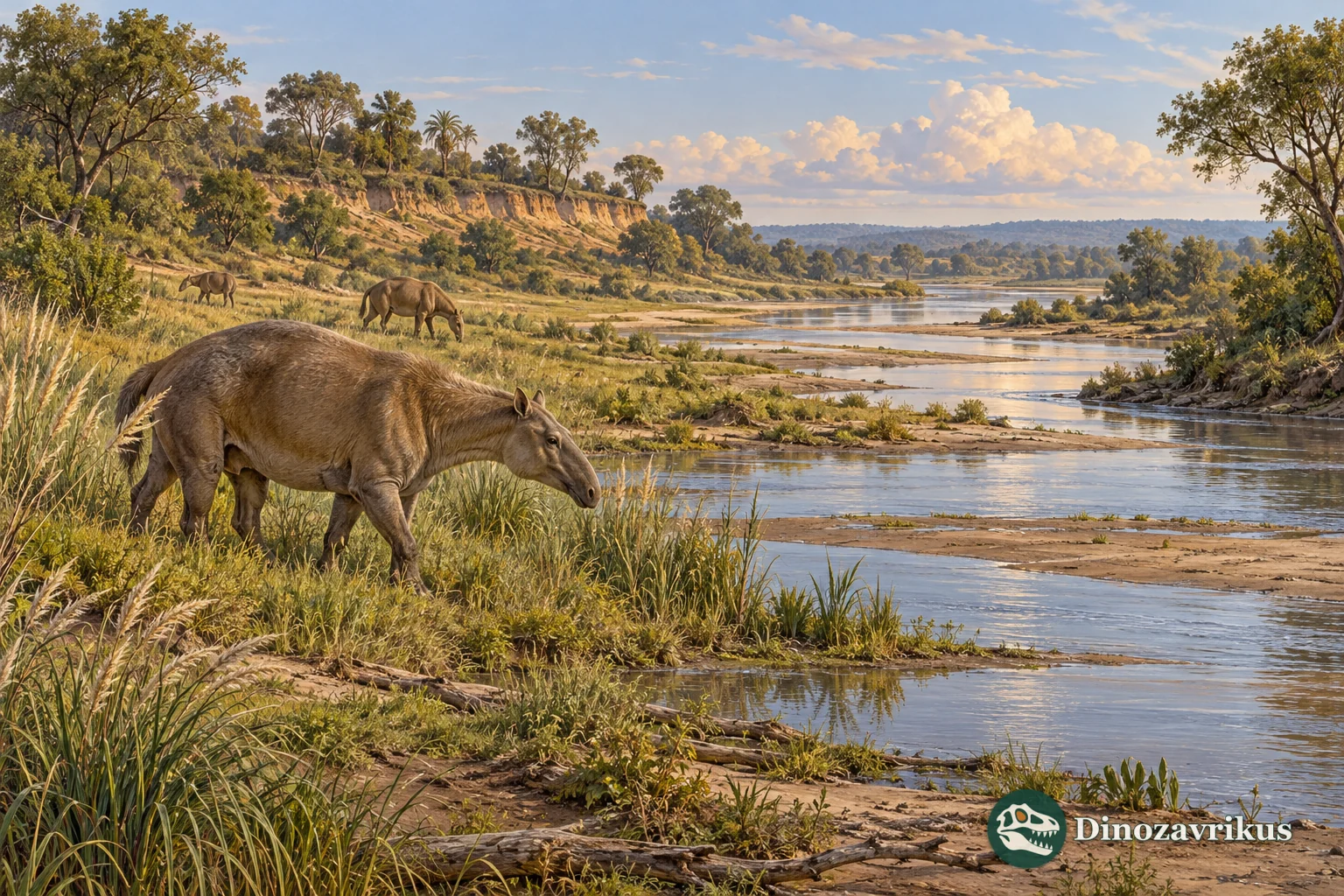 Conceptual reconstruction of a Late Miocene landscape in Uruguay