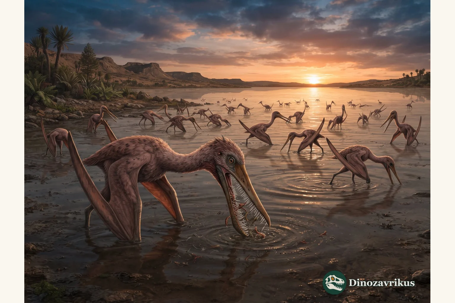 Pterodaustro reconstructed feeding in a shallow Early Cretaceous lake