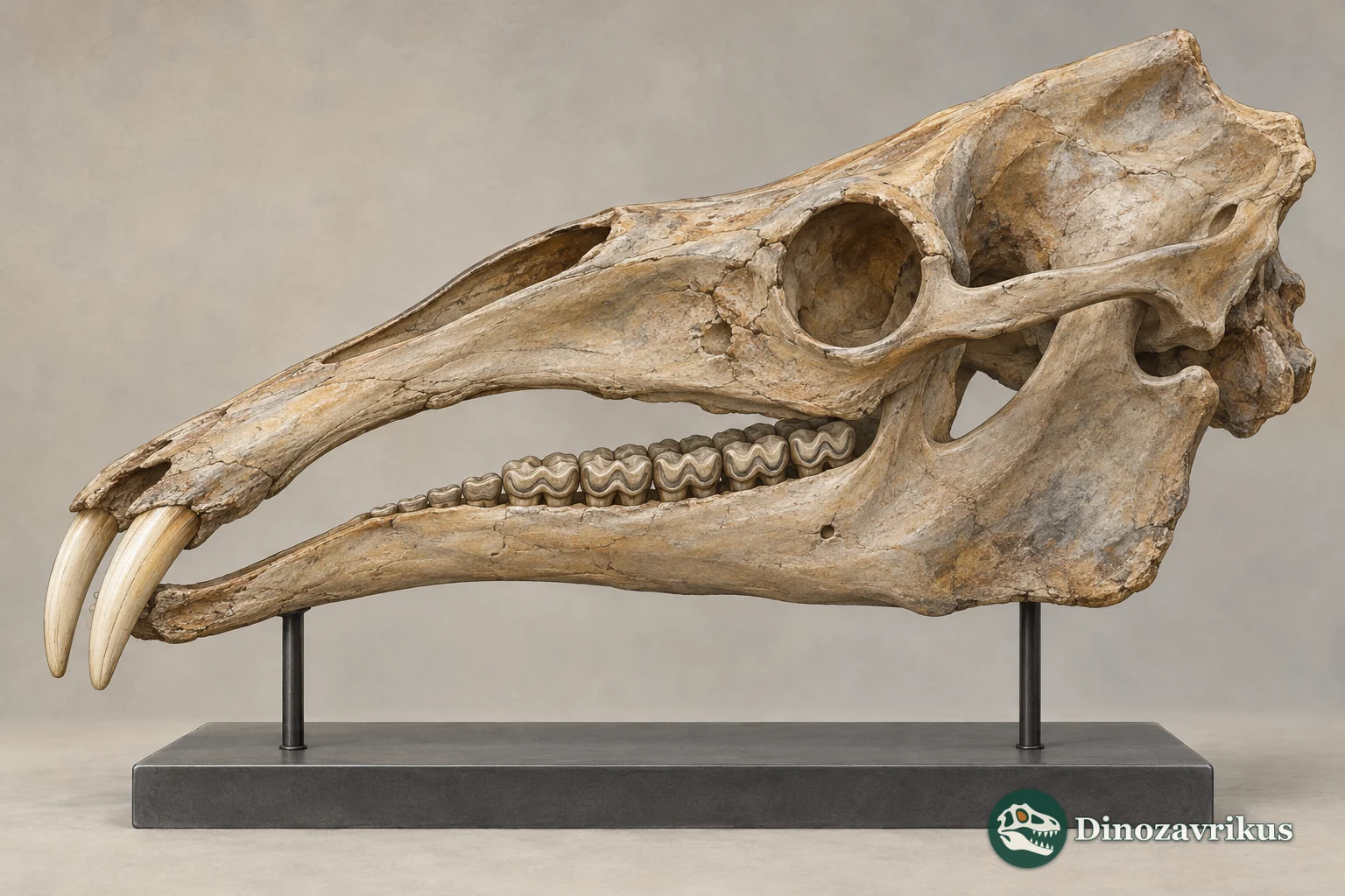 Educational reconstruction of Pyrotherium skull anatomy based on published descriptions