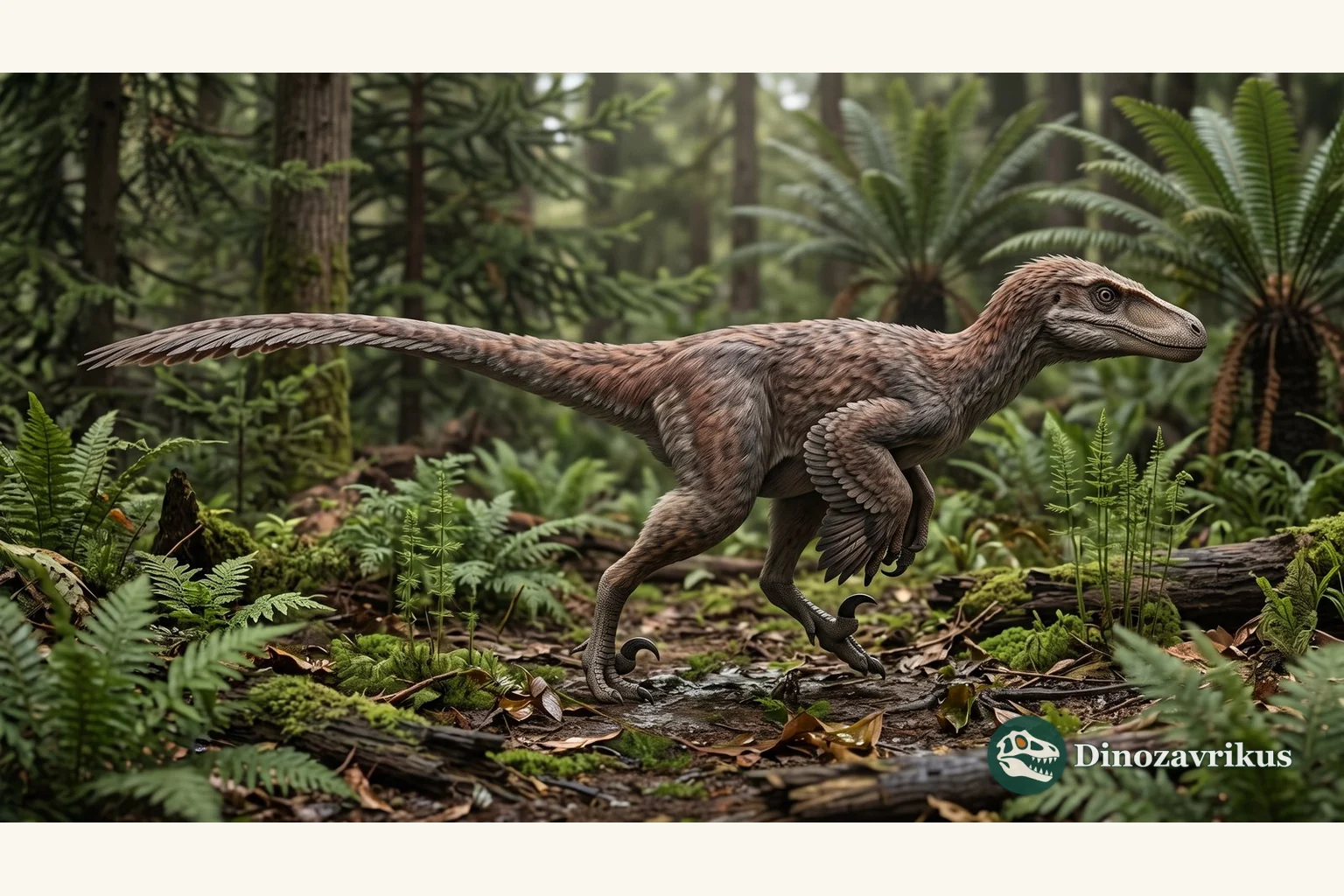 Illustrative reconstruction of a proposed Qaikshaheen titanosaur in a Late Cretaceous landscape of Pakistan
