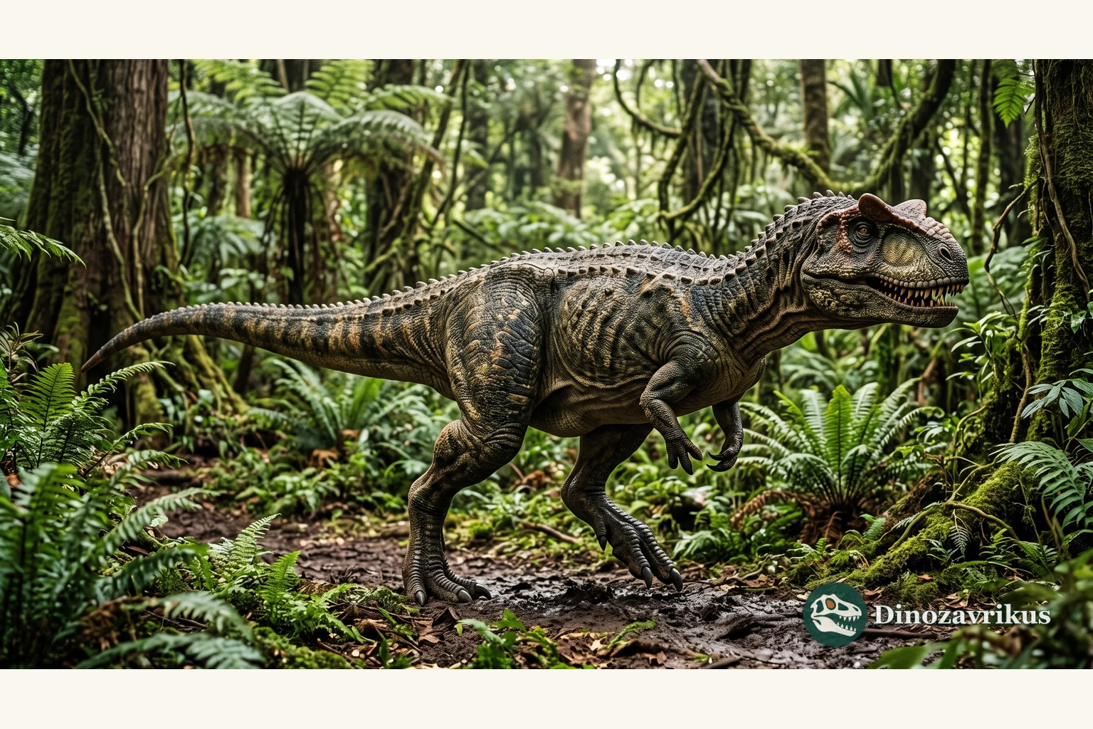 Rajasaurus reconstructed in a Late Cretaceous landscape of India