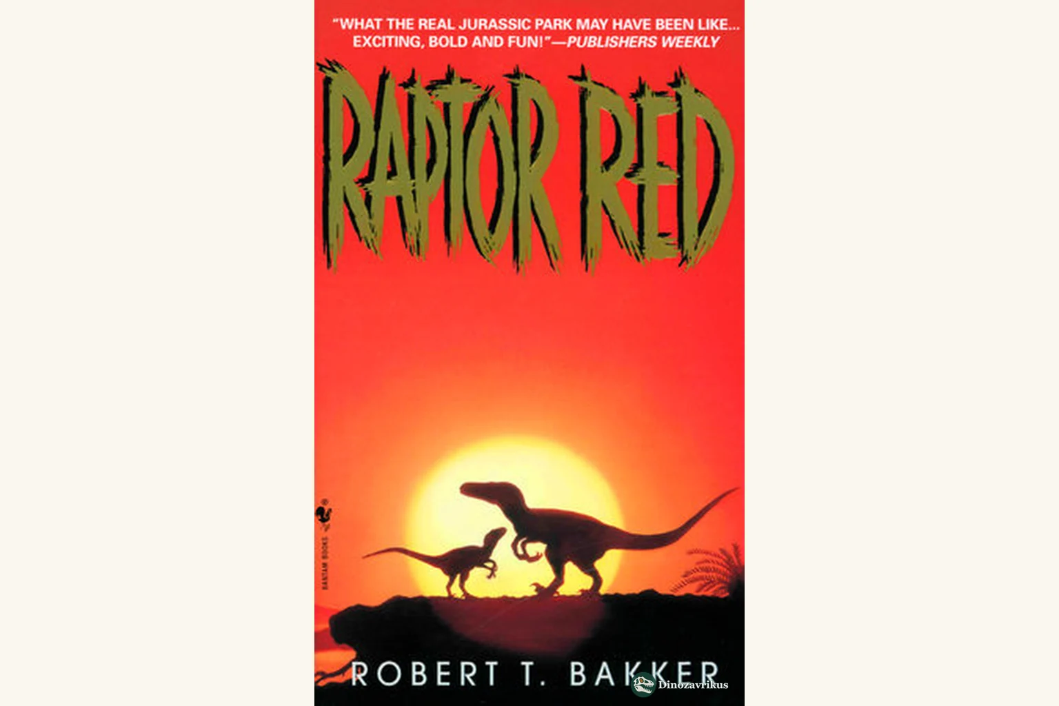 English edition cover for Robert T. Bakker’s Raptor Red