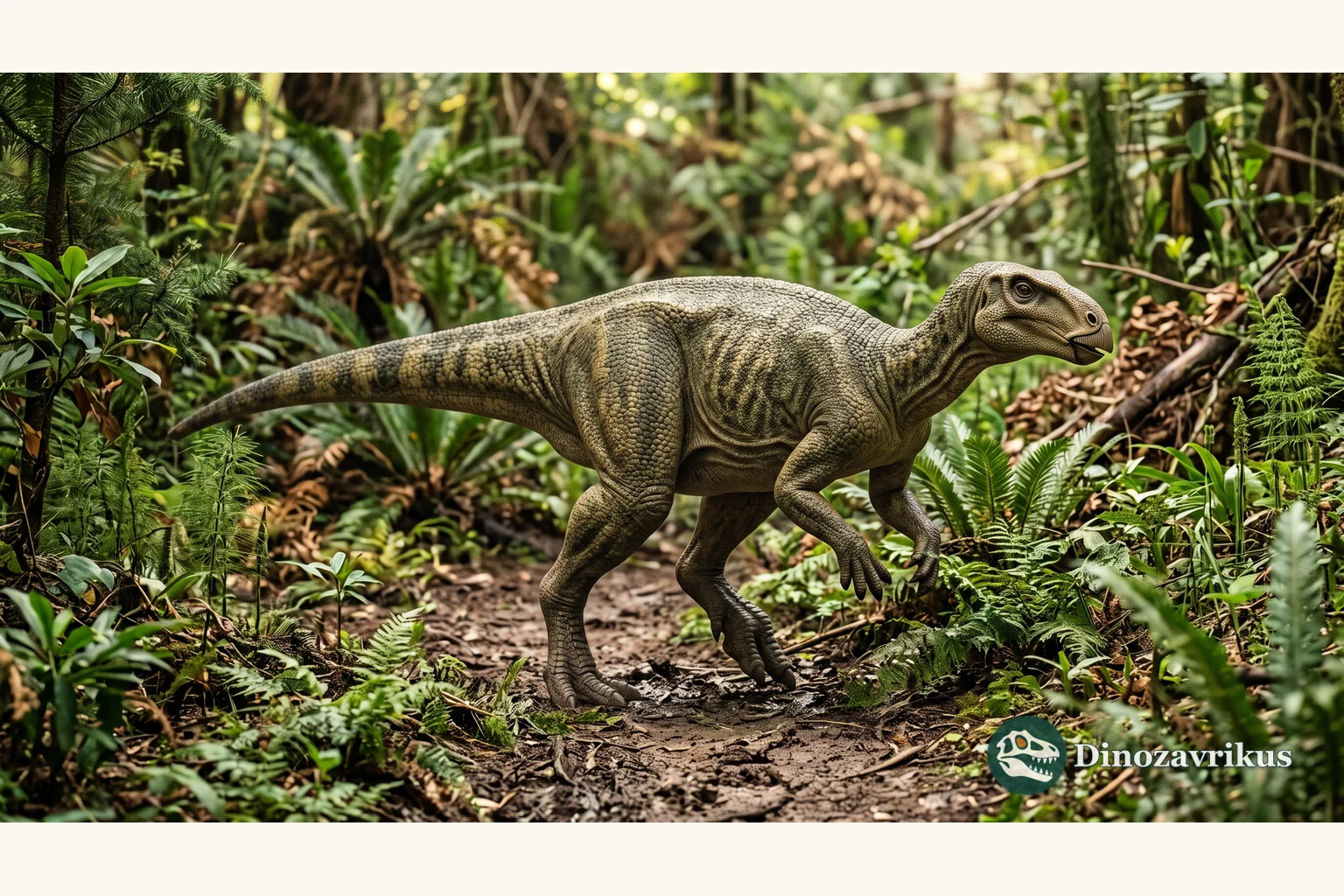 Rhabdodon reconstructed on a Late Cretaceous European floodplain