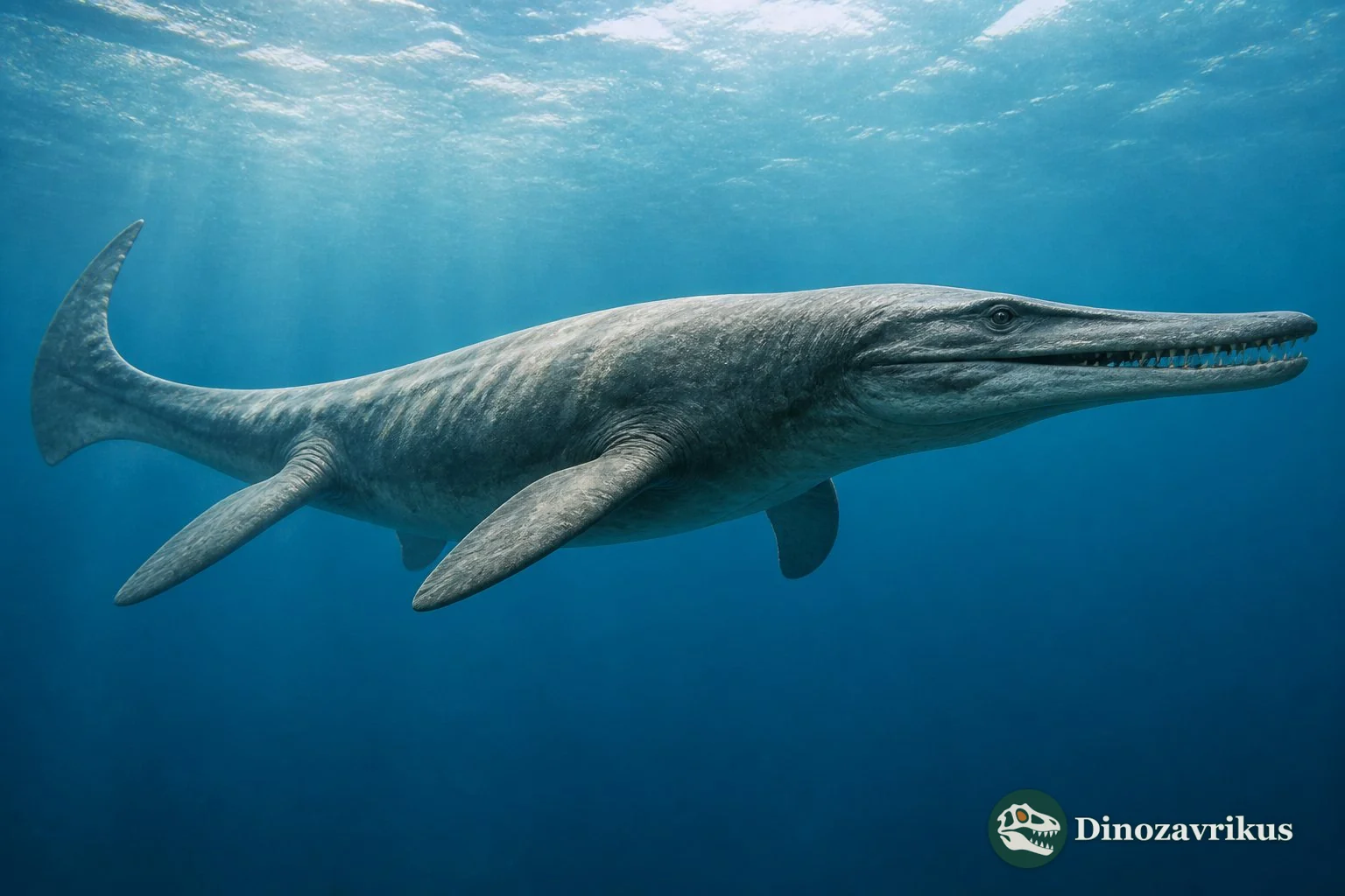 An illustrative thalattosuchian crocodylomorph, not a reconstruction of Rhamphocephalus