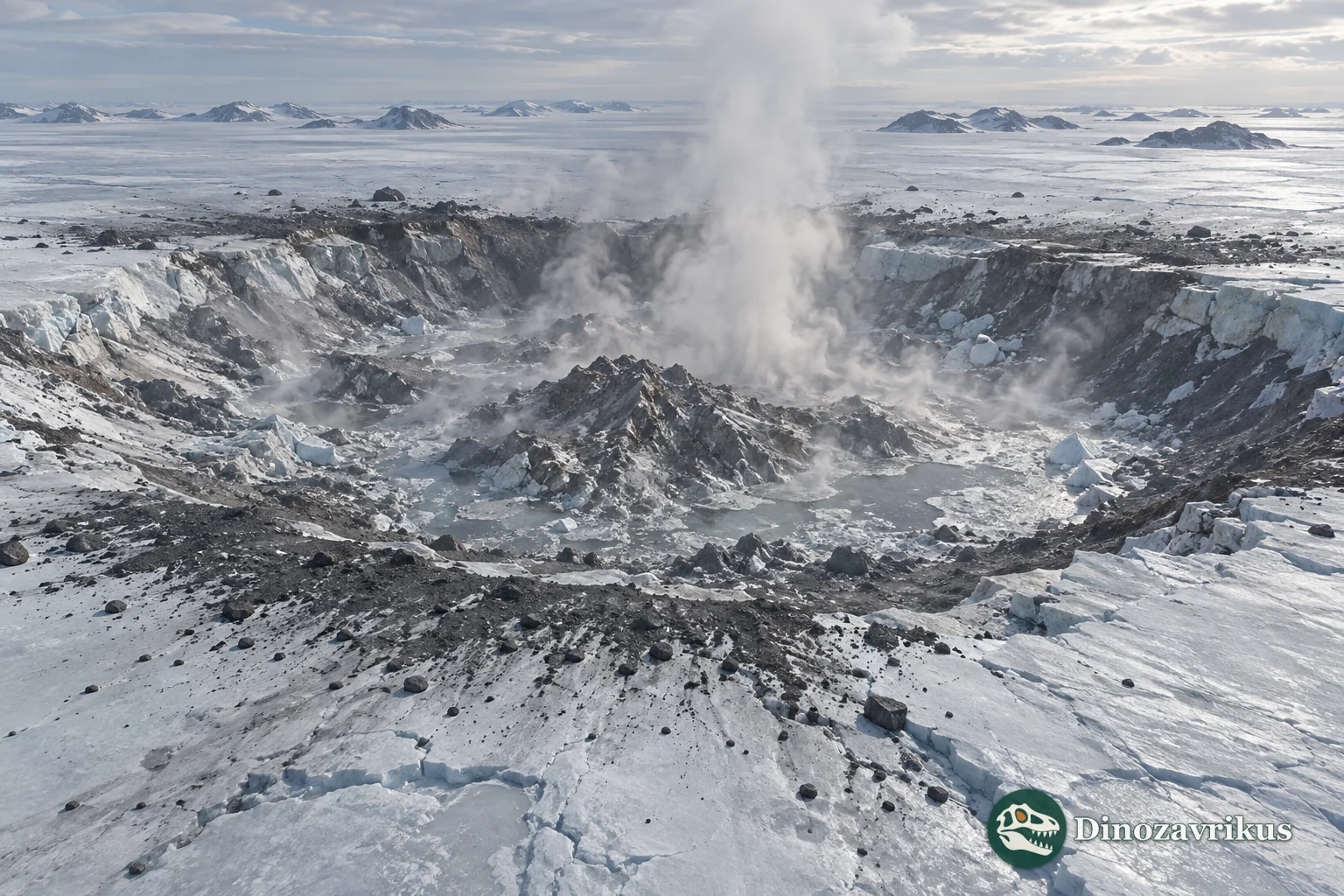 A hypothetical Yarrabubba impact striking an ice-covered surface
