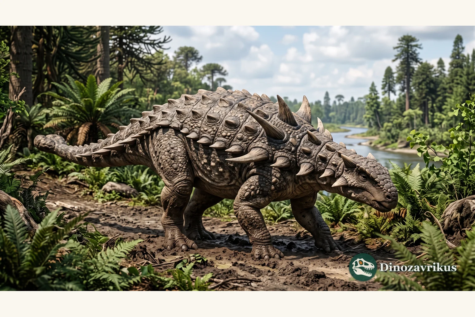 Reconstruction of Sauropelta in an Early Cretaceous landscape