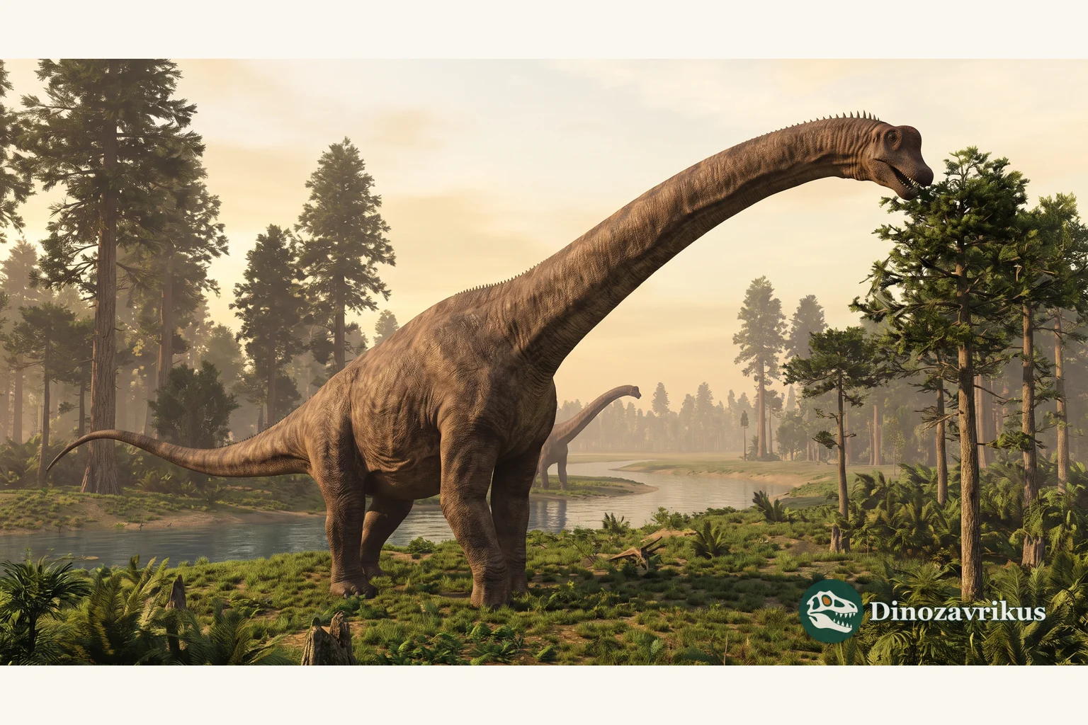 Illustrative reconstruction of Sauroposeidon with its exceptionally elongated neck