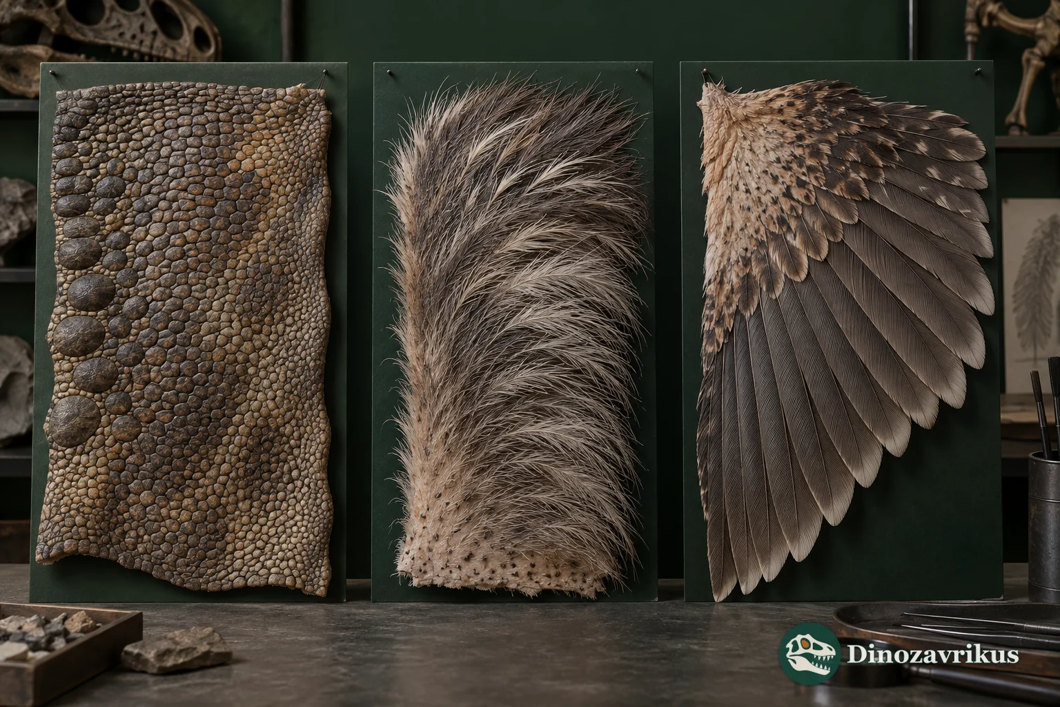 Mosaic scales, simple filaments and complex feathers