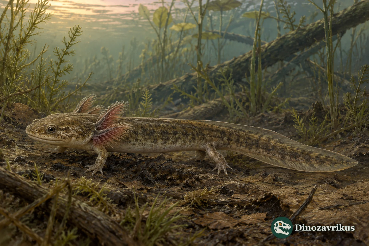 Interpretive reconstruction of Seminobatrachus in an early Paleogene Ukrainian lake