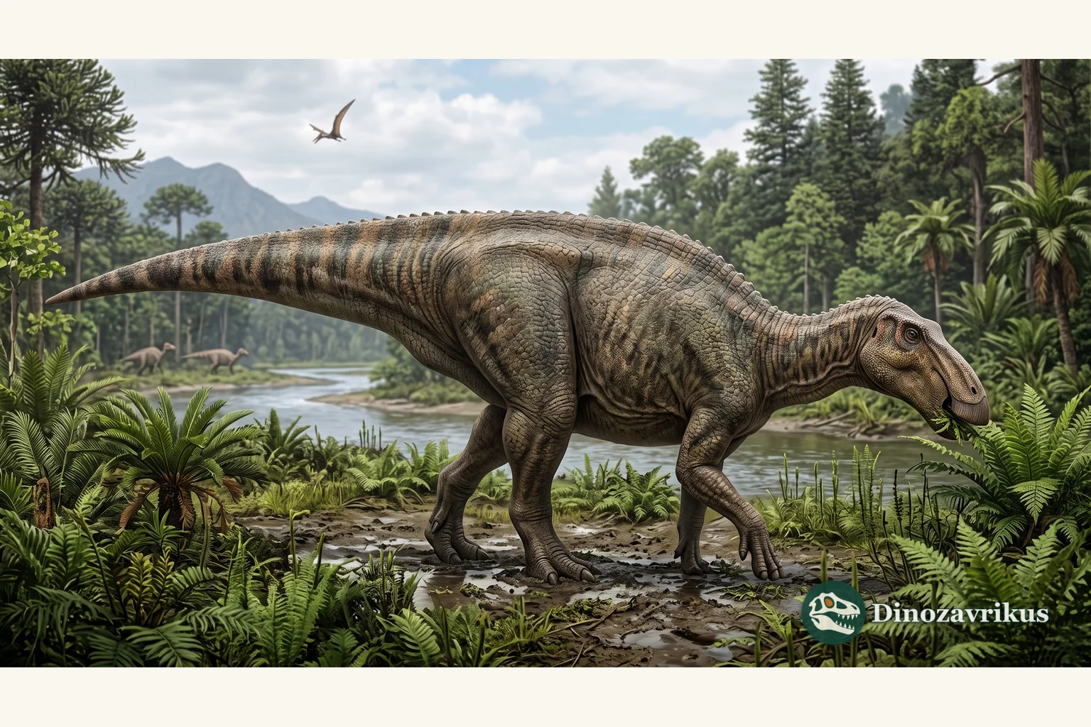Shantungosaurus reconstructed in a Late Cretaceous Chinese floodplain