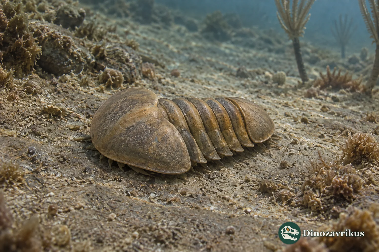 Reconstruction of a tiny blind Shumardia trilobite on fine Ordovician marine sediment