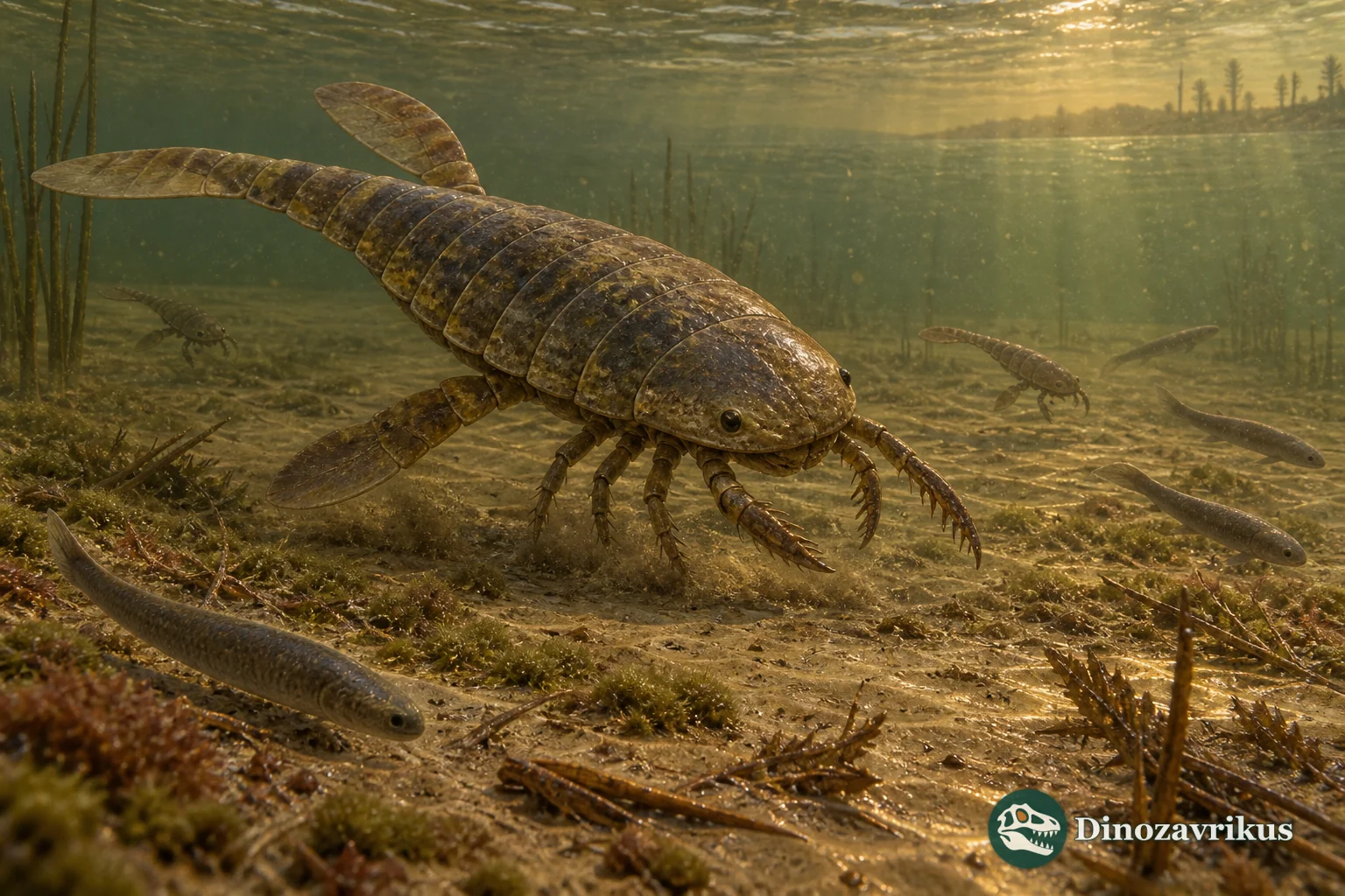 A realistically sized eurypterid in a brackish Late Silurian lagoon