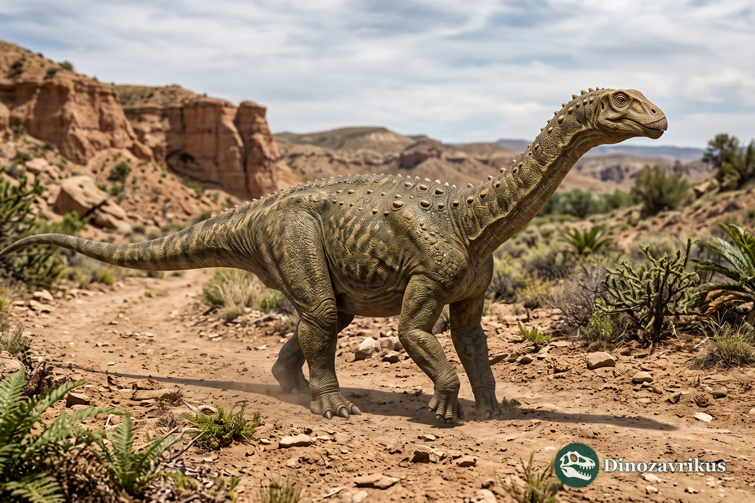 Reconstruction of Sonidosaurus on an Inner Mongolian floodplain