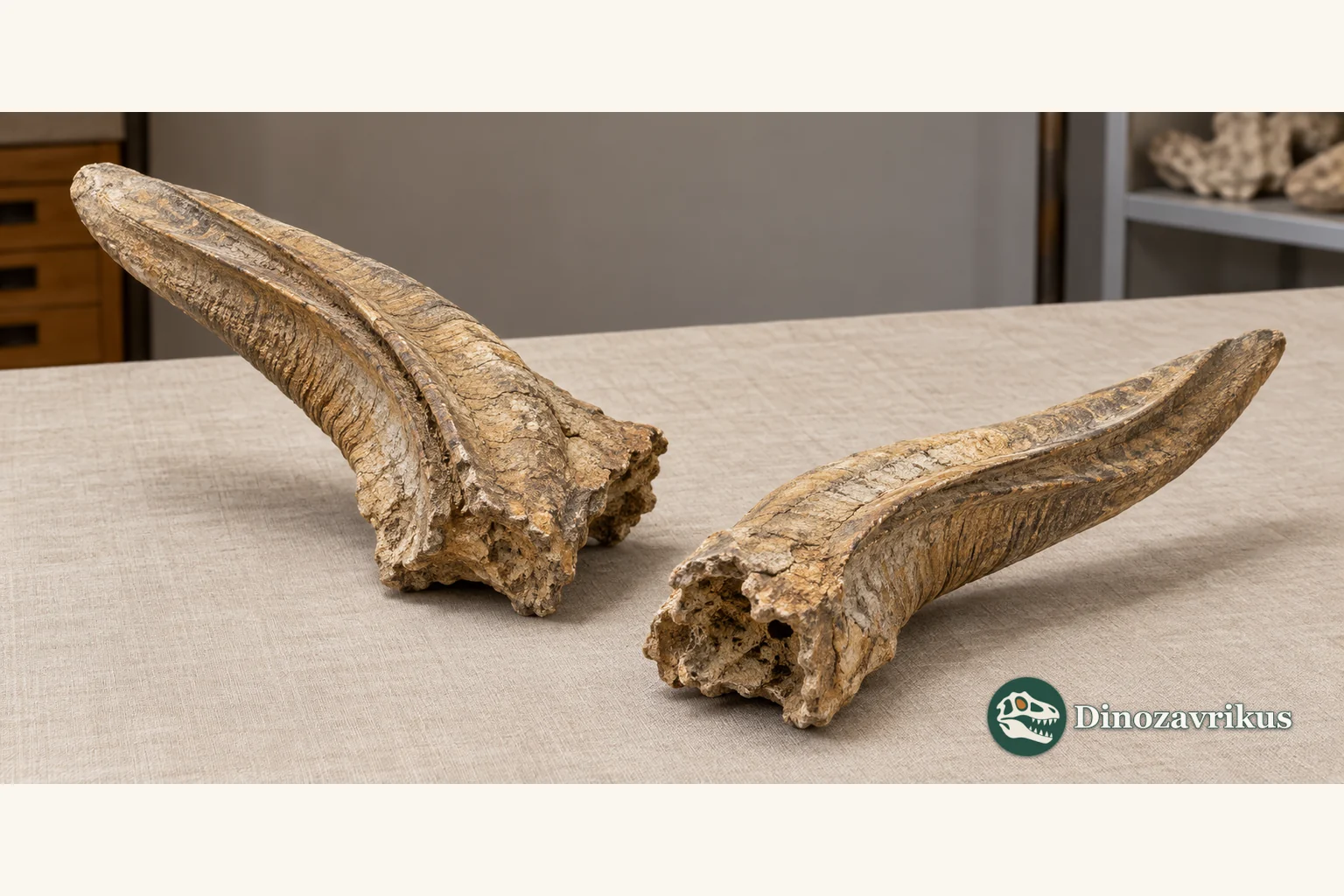 Conceptual fossil bovid horn-core comparison