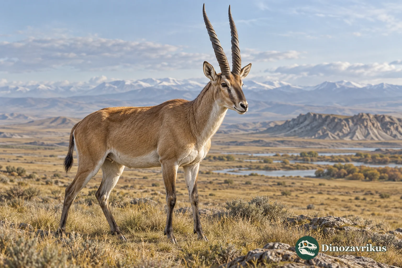 Artistic reconstruction of a Spirocerus bovid in northern China