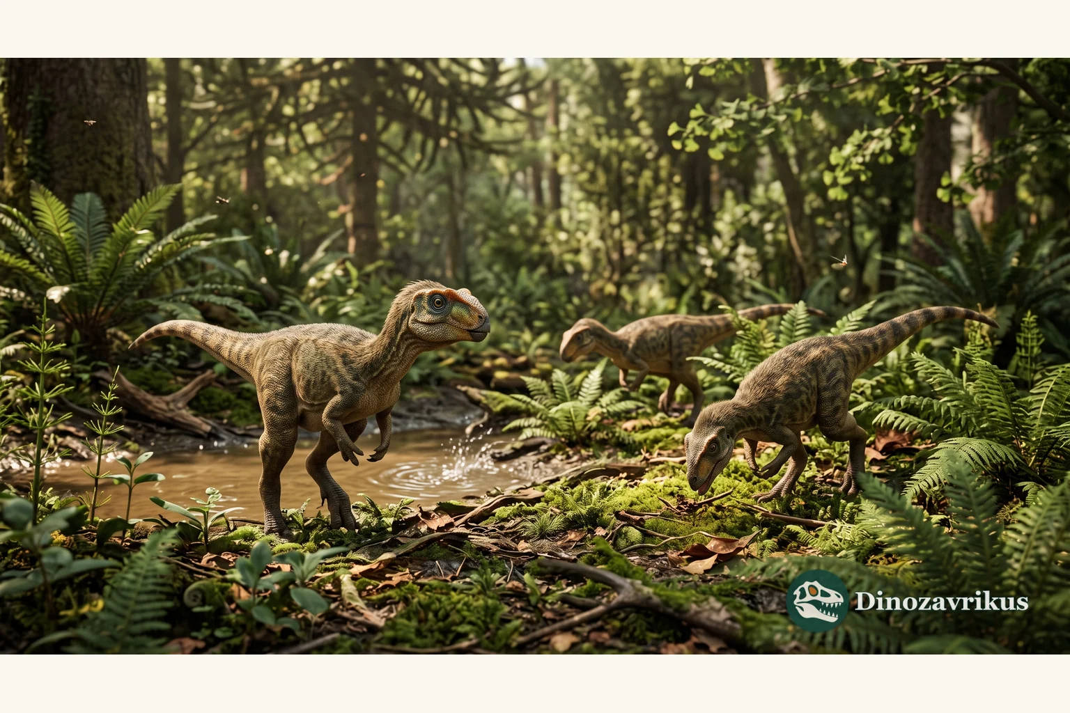 Scientific reconstruction of Stenopelix in a Lower Cretaceous landscape of northern Germany