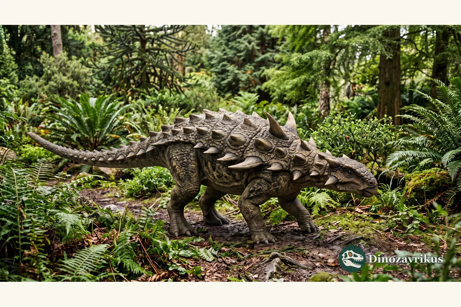 Struthiosaurus reconstructed in a Late Cretaceous European woodland