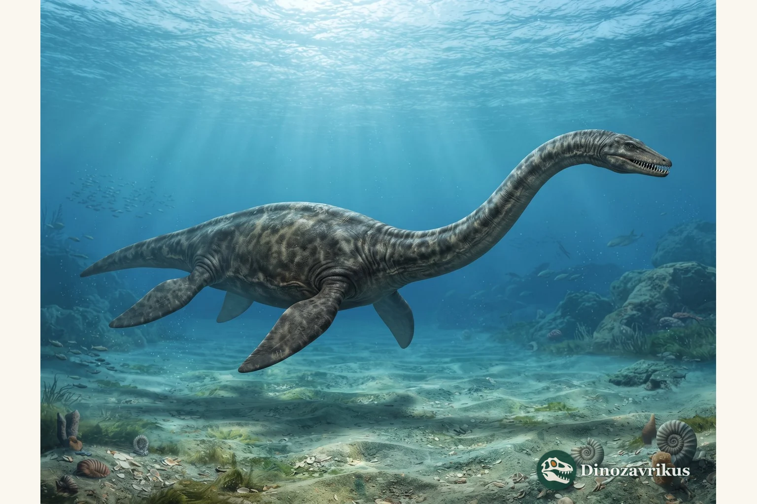Styxosaurus reconstructed swimming through a Late Cretaceous sea