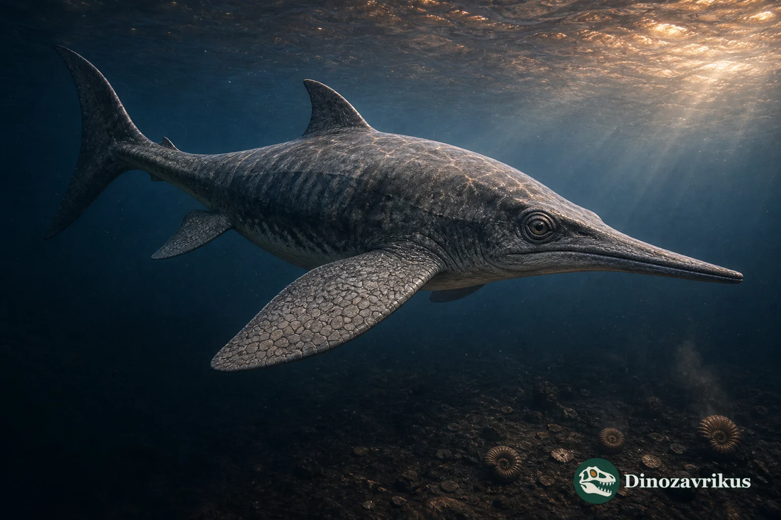 Suevoleviathan swimming above the Toarcian seafloor of southwestern Germany