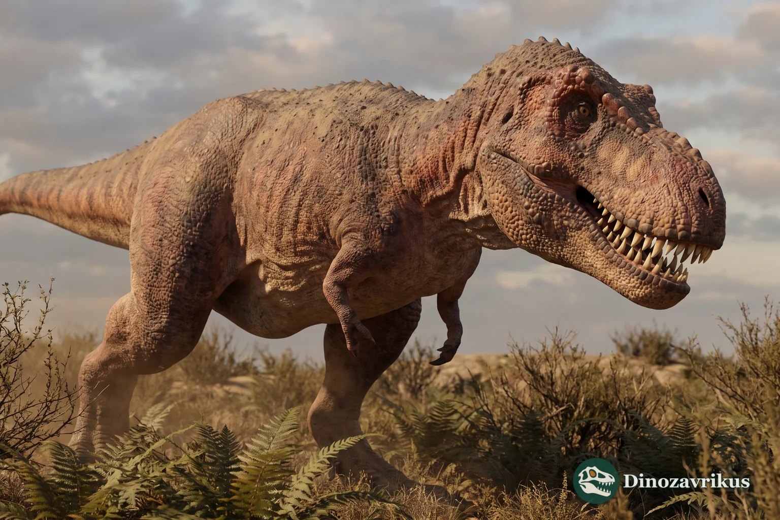 Reconstruction of Tarbosaurus in the Nemegt ecosystem