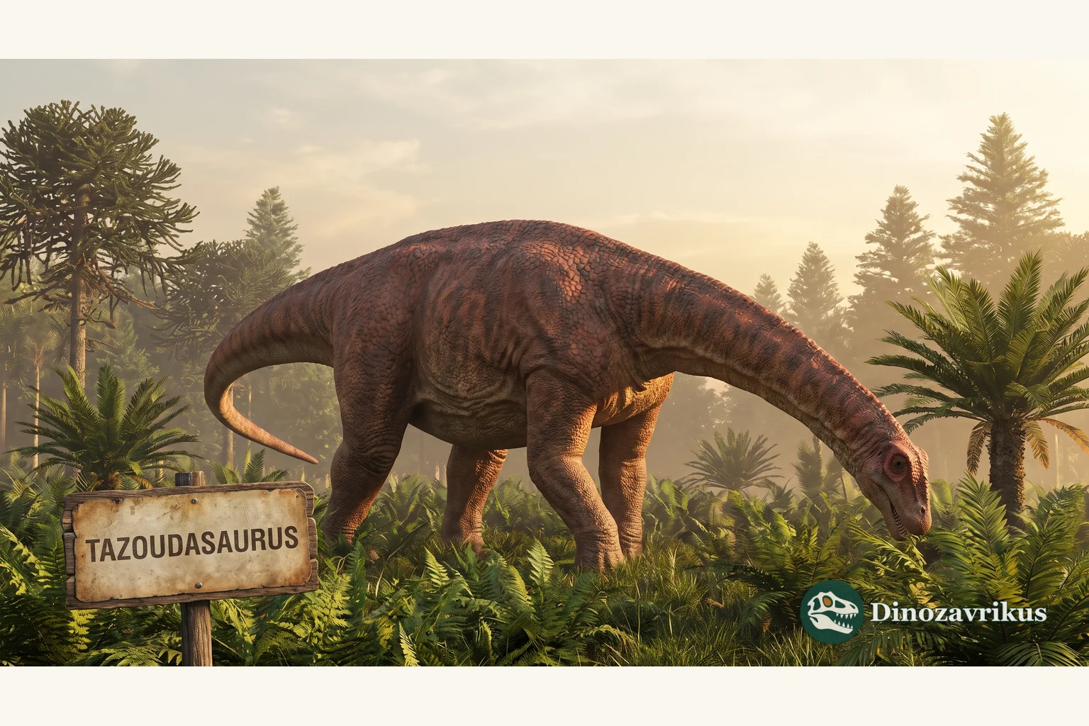 Scientific reconstruction of Tazoudasaurus, an Early Jurassic sauropod from Morocco's High Atlas