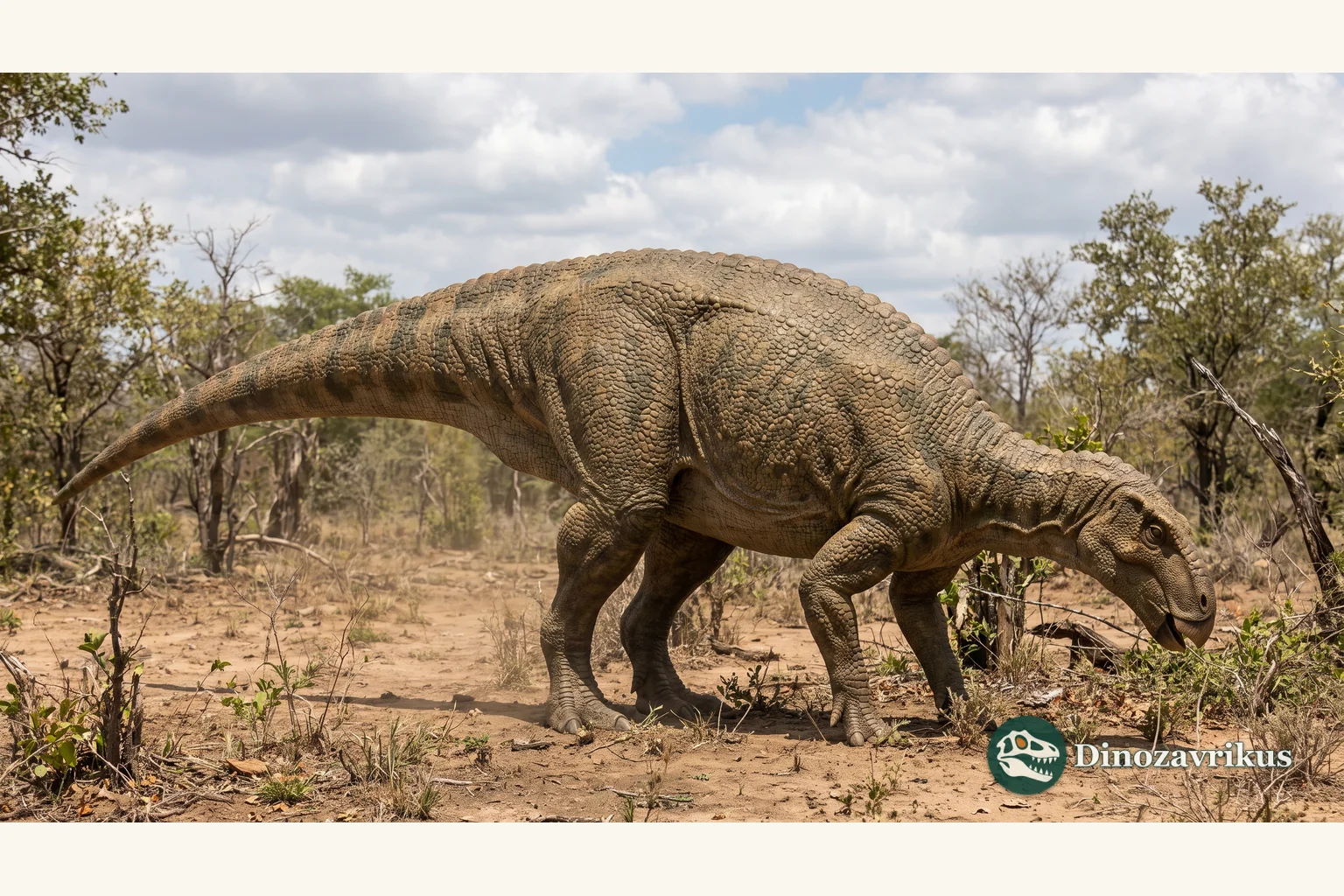 Tenontosaurus reconstructed in an Early Cretaceous North American landscape