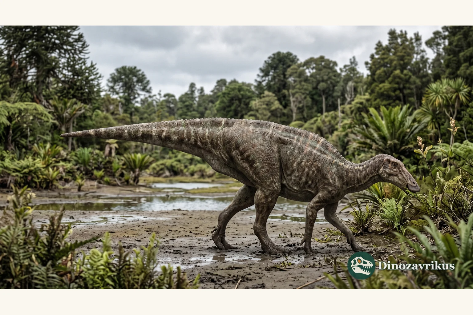 Tethyshadros reconstructed on a Late Cretaceous coastal plain in Italy