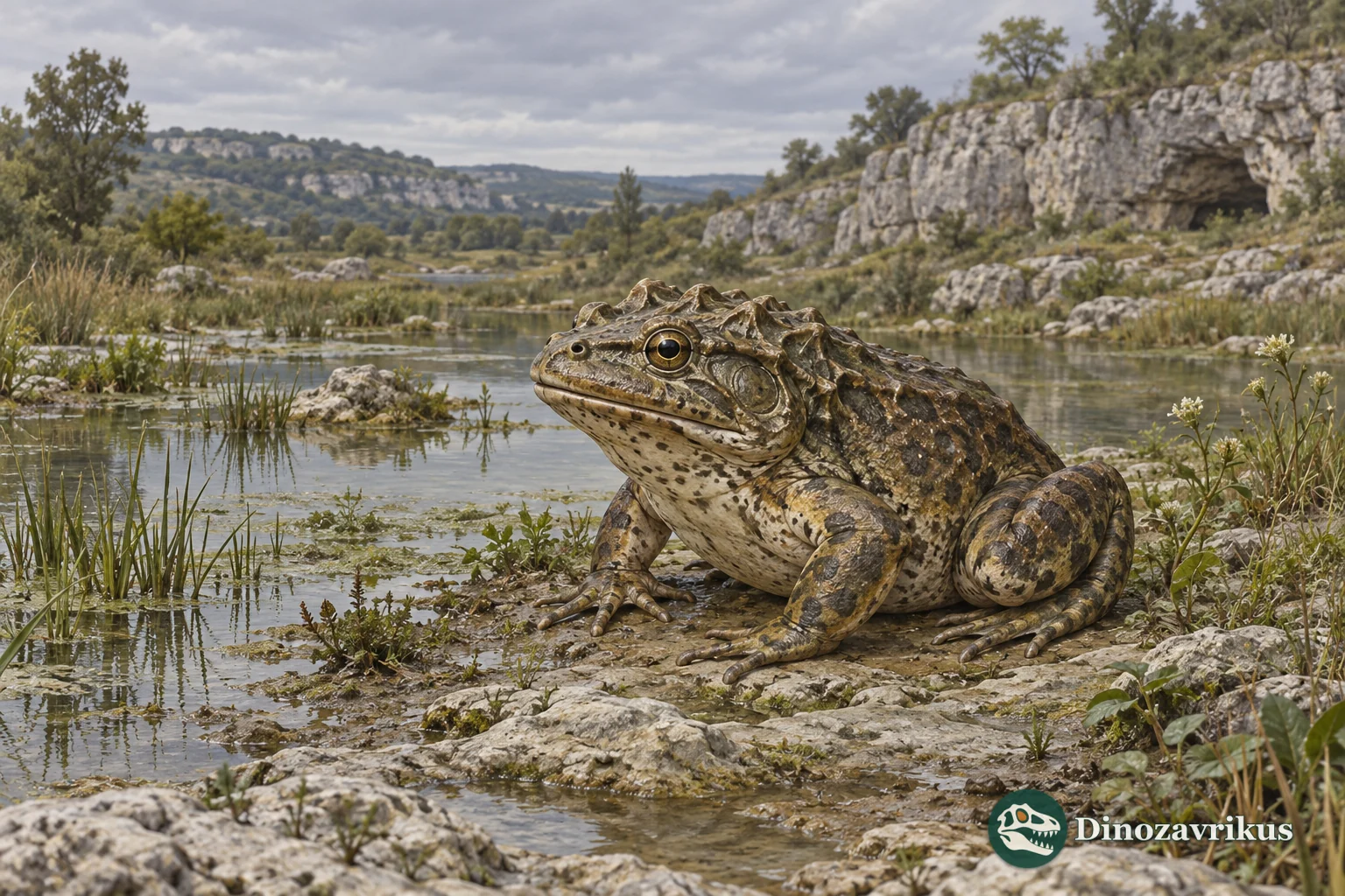 Thaumastosaurus reconstructed at a shallow Eocene water margin in southwestern France