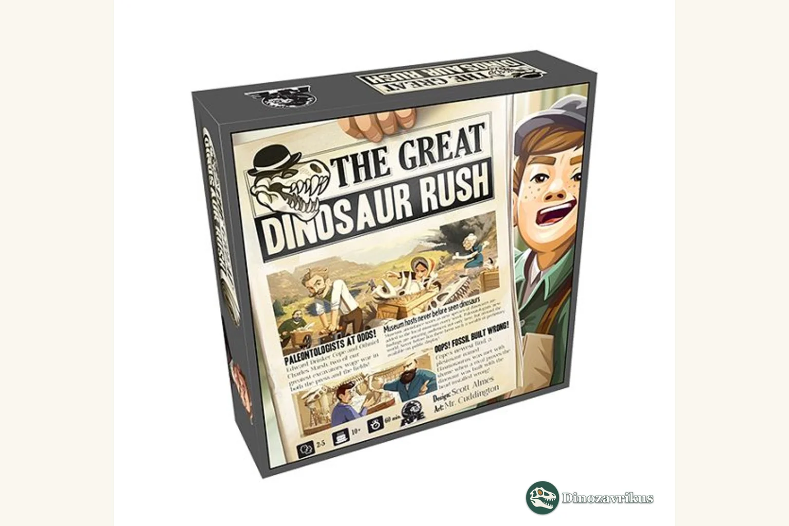 English-language cover artwork for The Great Dinosaur Rush