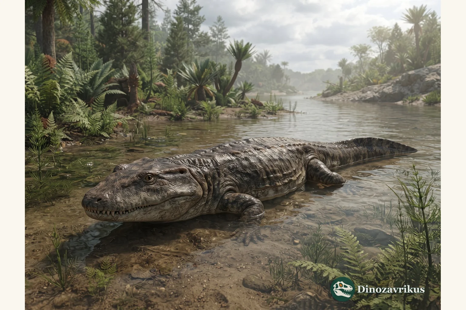 Thoosuchus reconstructed in a shallow Early Triassic freshwater habitat