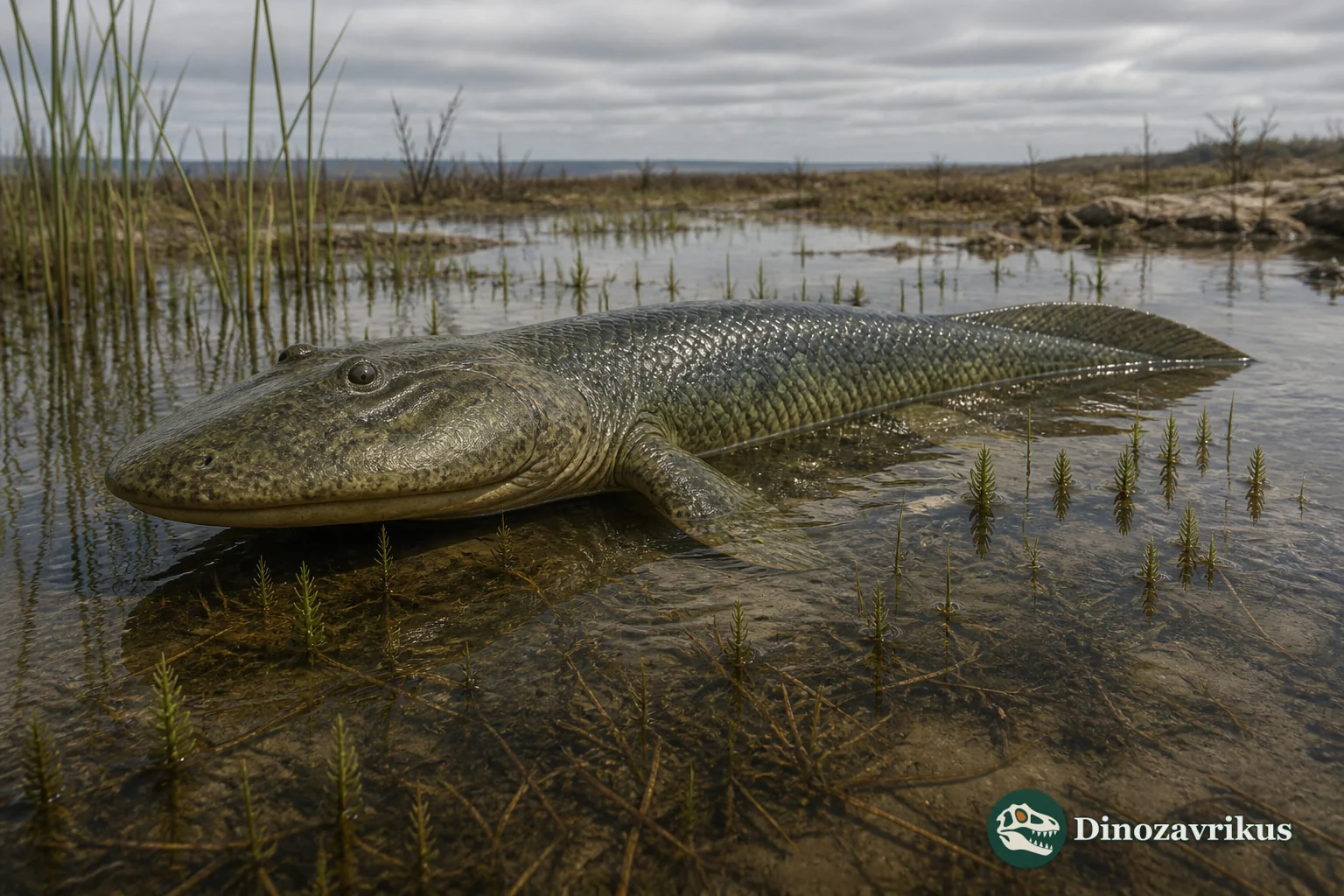 Tiktaalik reconstructed in a shallow Late Devonian channel