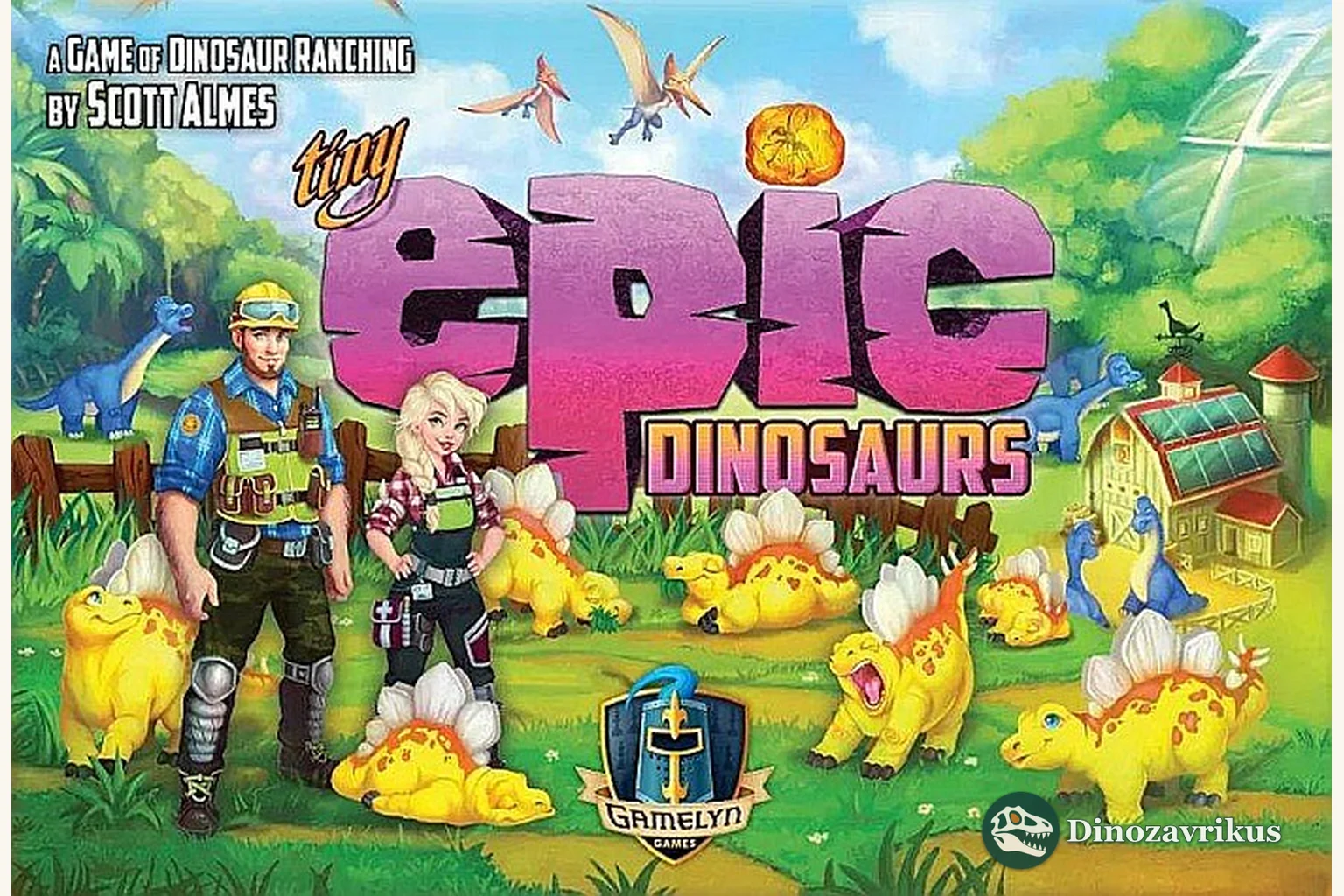 Cover artwork for the Tiny Epic Dinosaurs board game