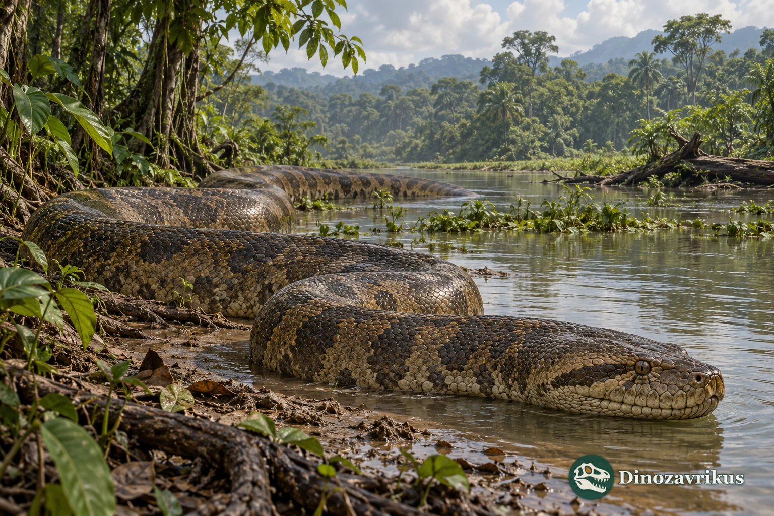 Titanoboa in a reconstructed Paleocene Colombian wetland