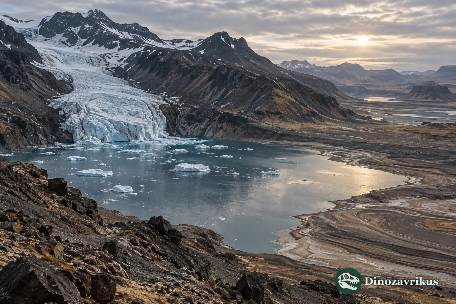 A local glacier and lake near the end of the Tonian
