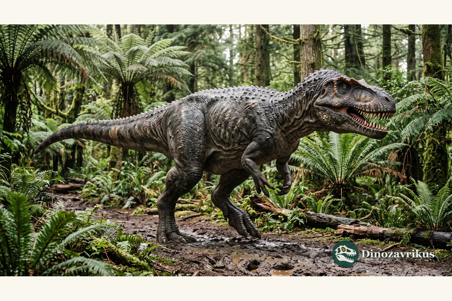 Torvosaurus reconstructed in a Jurassic forest