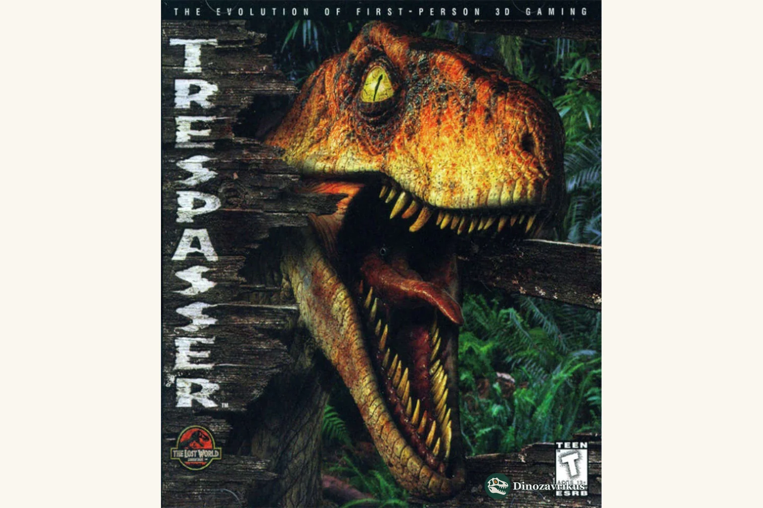 English cover art for the 1998 PC game Trespasser