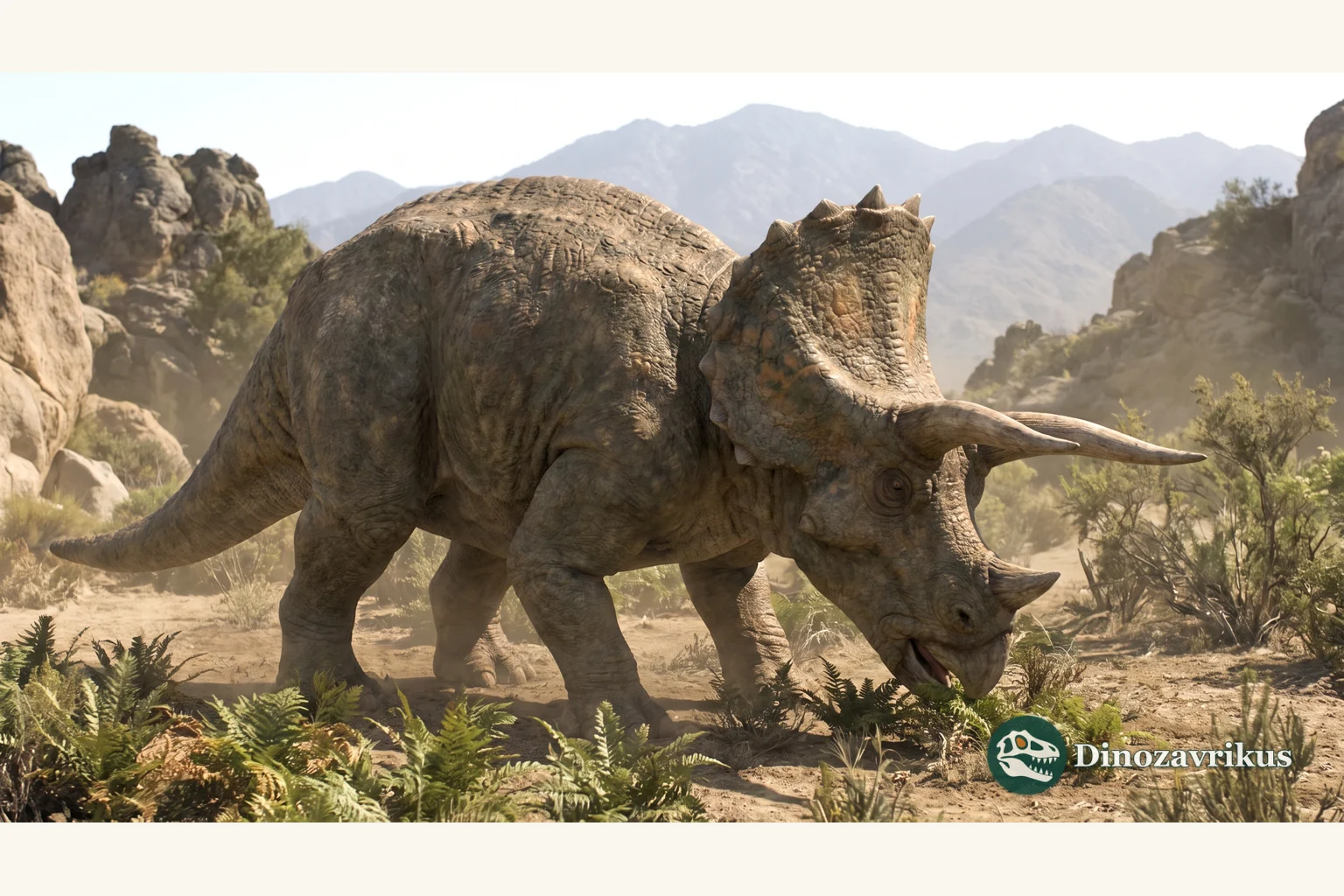 Triceratops in a Late Cretaceous landscape
