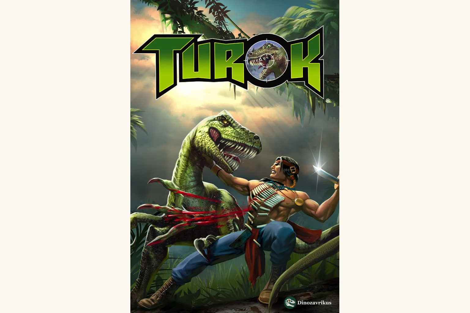 English cover art for Turok: Dinosaur Hunter on Nintendo 64